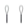 2PK Zyliss Flat Whisk Silicone/Nylon Cooking Utensil 30cm - Grey