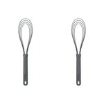 2PK Zyliss Flat Whisk Silicone/Nylon Cooking Utensil 30cm - Grey