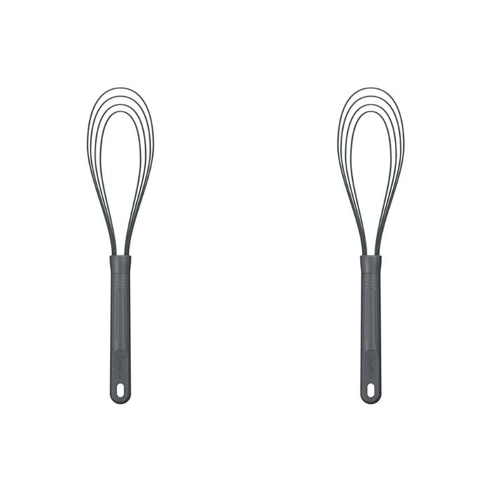 2PK Zyliss Flat Whisk Silicone/Nylon Cooking Utensil 30cm - Grey
