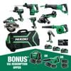 HIKOKI 18V Brushless 8pce Combo Kit KC18D8P3(HRZ)