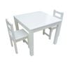 Timber  children White Table  60 x 60 cm with 2  matching Chairs