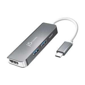 J5create 4 Port Usb-c To Hdmi & Usb Docking Station For Simultaneous Connection
