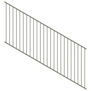 ProtectorAl 1201-2400 x 900mm Pale Eucalypt Raked 16-30º Flat Top Garden Fence Panel