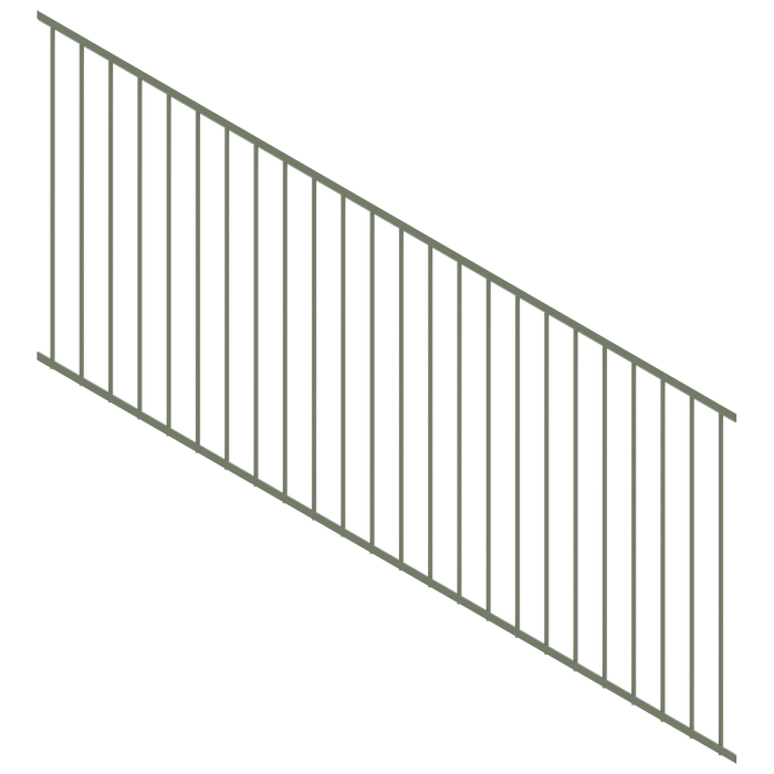 ProtectorAl 1201-2400 x 900mm Pale Eucalypt Raked 16-30º Flat Top Garden Fence Panel