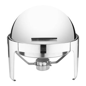 Olympia Paris Chafing Dish Roll Top Round Stainless Steel 6l 450h X 520w X 480dmm
