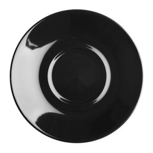 Olympia Saucer Cafe Black 12 Pack Commercial Tableware