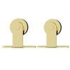 Rolltrak 2m Brushed Brass Top Mount Barn Door Track