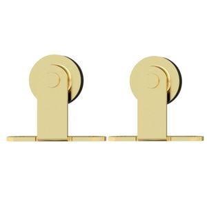 Rolltrak 2m Brushed Brass Top Mount Barn Door Track