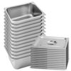 SOGA 12 Pack Stainless Steel Gastronorm Pans 1/2 150mm Deep with Lids