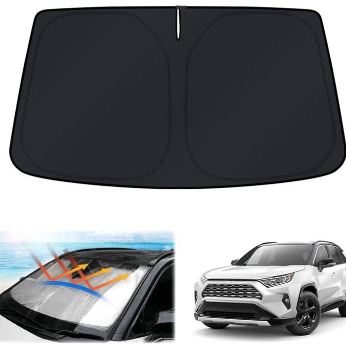 Windshield Sun Shade for Toyota RAV4 Rav 4 XA50 2019-2025 Blocks UV Rays Foldable Custom Wind Screen
