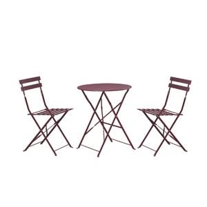 Marquee 3 Piece Bistro Set Merlot