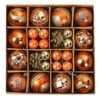 P&P Orange PVC Christmas Balls 3-6cm 36pcs Holiday Ornaments