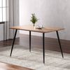 Homfurn 4-seater Dining Table – Industrial Style, 23mm Mdf Top, Steel Legs, 95kg Capacity, 120cm, Pine & Black