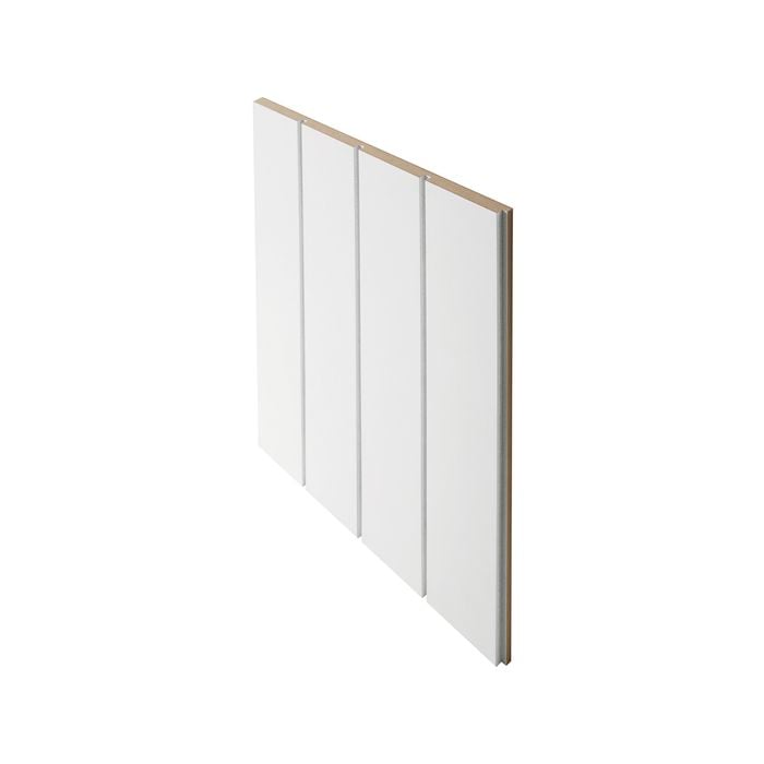 3000 x 1200mm 12mm White MDF Primed Batten 100mm Lining Panel