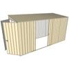 Build-a-Shed 1.5 x 3.7 x 2m Cream Double Sliding Side Door Skillion Shed