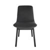 SK Designer Living | Cozy Upholstered Dining Chair | Black Legs - Dark Grey Fabric