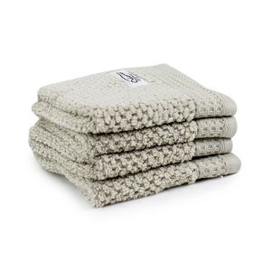 4pc Onkaparinga 30x30cm Cotton Avalon Bathroom Face Washers 550GSM Soft Sand