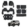 AUSGO Injection Floor Mats Boot Liner Back Seat Protector Set for Toyota LandCruiser Prado 250 Series 7-Seat 2024-Onwards