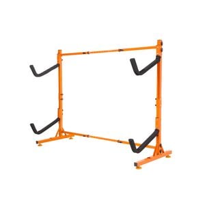VEVOR Freestanding Kayak Storage Rack Orange Heavy-duty Steel with Padded Arms and Adjustable Width