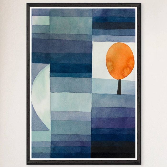 Galrie Paul Klee Autumn Moon Abstract Art Print for Modern Home Decor, Black Frame, 50 x 70cm (20 x 28inch)