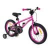 Costway Kids Dual-brake Bicycle W/training Wheels Adjustable Bike - Pink