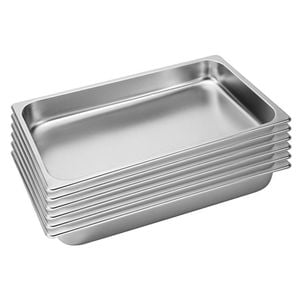 SOGA 6X 1/1 GN Pans Stainless Steel 6.5cm Deep