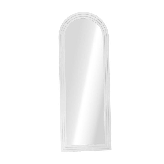 Oikiture Full Length Arch Mirror 165x60cm White Wood Wall Mounted Home Decor