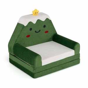 Costway Kids Sofa Chair 2in1 Couch to Lounger Foldable Cover Christmas