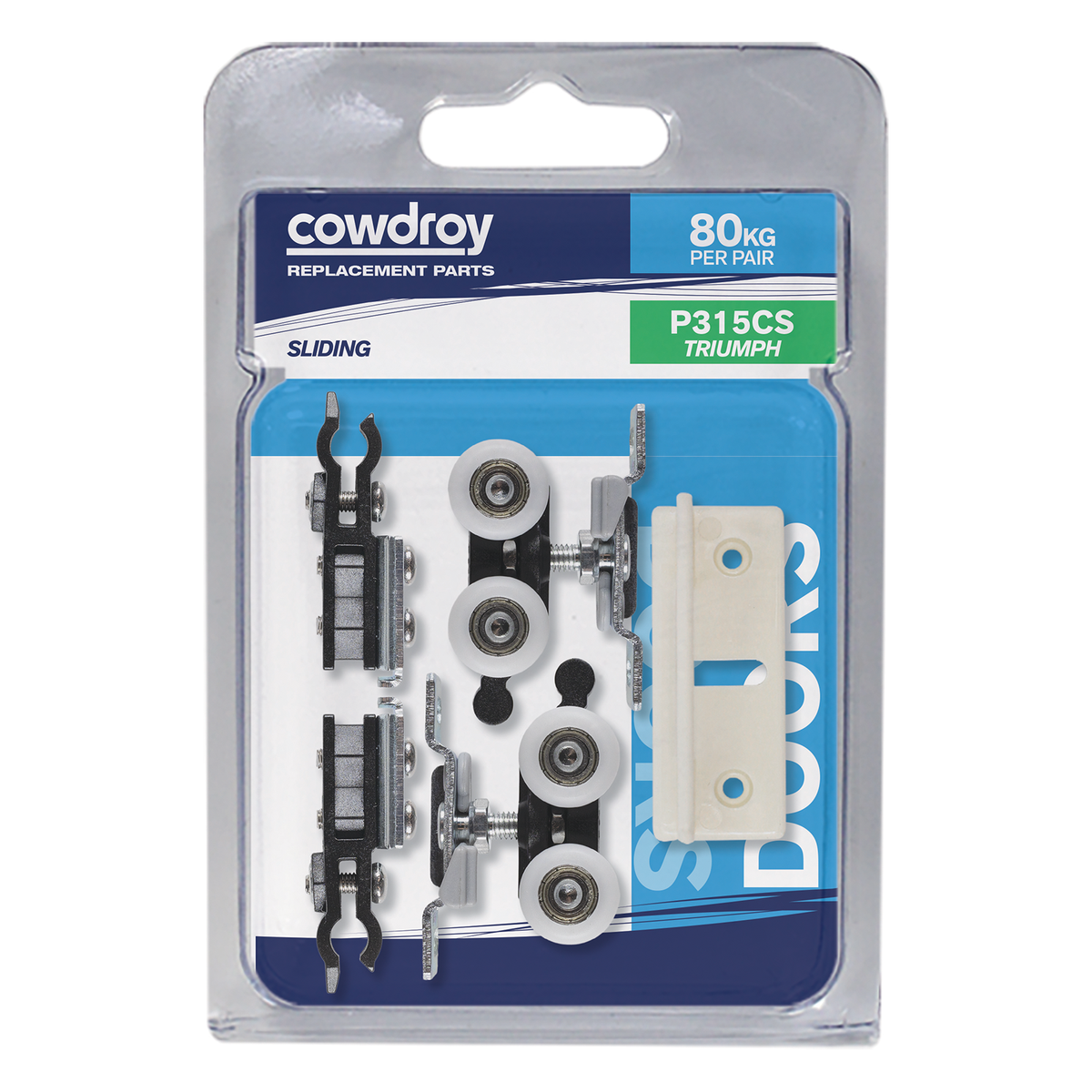 Cowdroy 1 Door And Clip Stop Track Components Set P315CS - Bunnings ...