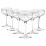 Bormioli Rocco Bartender Novecento Cocktail Glasses - 250ml Art Deco - Pack of 6