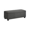 Oikiture Storage Ottoman Linen Large Grey