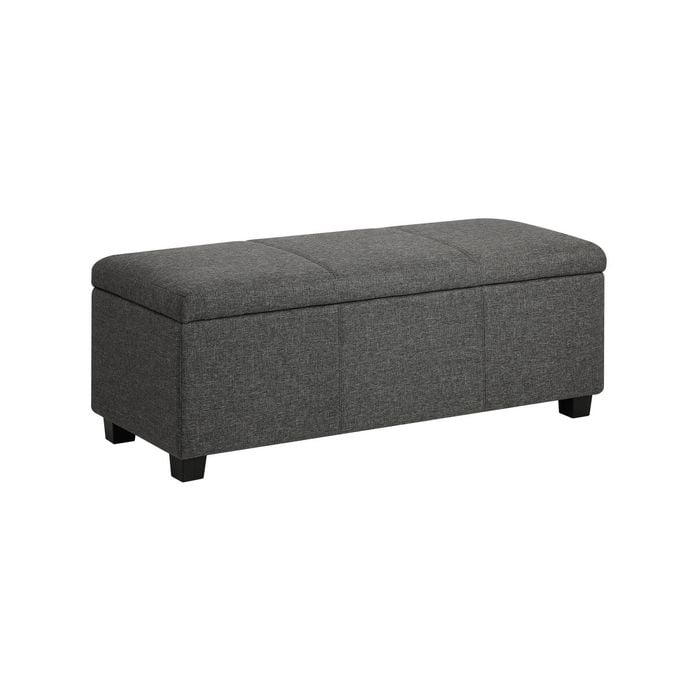 Oikiture Storage Ottoman Linen Large Grey