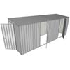 Build-a-Shed 1.5 x 5.2 x 2m Dual Single Hinged Side Door Skillion Shed - Zinc