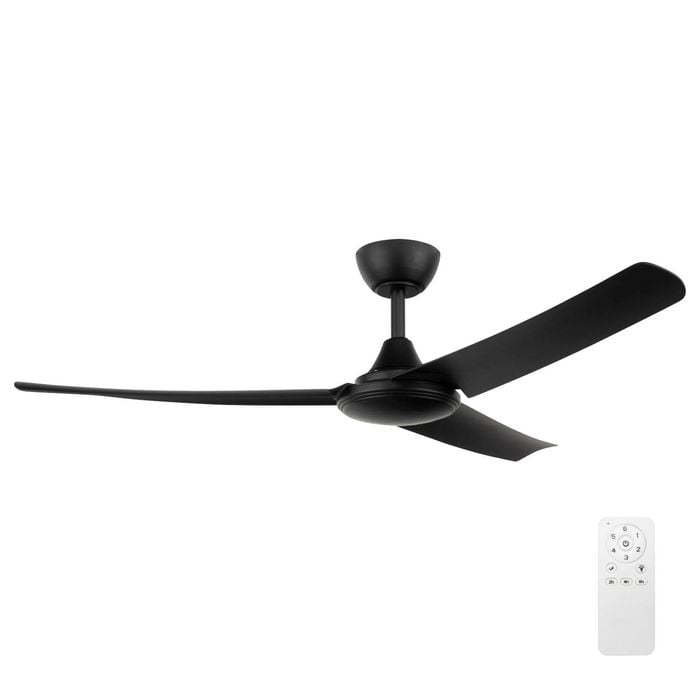 Brilliant 132cm Black Matt Duque 3 Blade DC Ceiling Fan With Remote