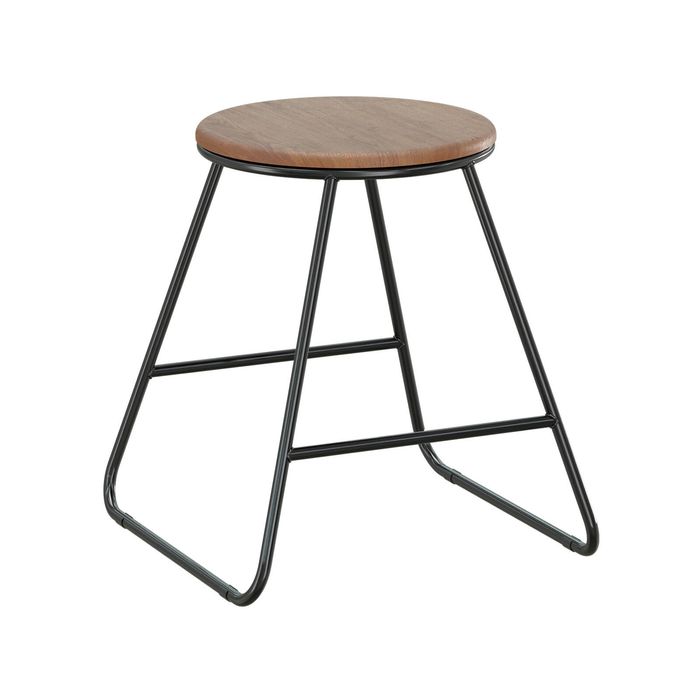 Marquee 400 x 400 x 450mm Black Industrial Acacia Coffee Stool