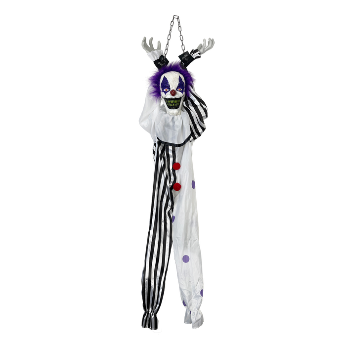 Galah 1.7m Halloween Hanging Animatronic Clown