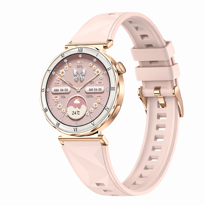 Ultra Thin Smart Watch Amoled Bluetooth Call Fitness Tracker Bracelet Watch Pink
