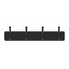 Mode 4 Black Hooks On Black Board Hat And Coat Rack