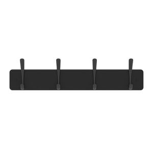Mode 4 Black Hooks On Black Board Hat And Coat Rack