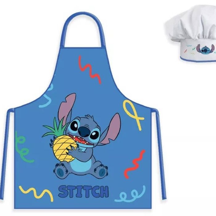 Disney Lilo And Stitch Kids Blue Apron And Chef's Hat Set