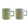 2pc Urban 10cm Shae Rainbow Ceramic Mug - Green/Blue