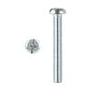 Pinnacle M8 x 80mm Zinc Plated Round Head Bolts And Nuts - 2 Pack