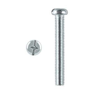 Pinnacle M8 x 80mm Zinc Plated Round Head Bolts And Nuts - 2 Pack