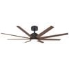 Vencha Titanic  RWS Tri-Control   1830mm ABS Blades DC Ceiling Fan with light  - Black/Mahogany
