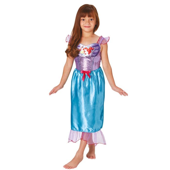 Disney Ariel Sequin Classic Costume Dress Up Party Cosplay Outfit Size 6-8y