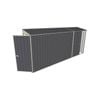 Build-a-Shed 0.8 x 4.5 x 2m Hinged Door Tunnel Shed With Single Sliding Side Door - Grey
