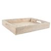 Maine & Crawford Bowen 40x30cm Mango Wood Serving Tray - Cream