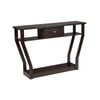 Costway Console Table w/Storage Drawer & 3 Shelves Brown