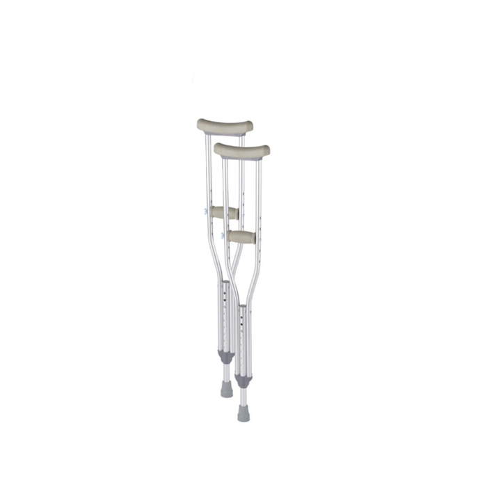 Days Aluminium Underarm Crutches, Adult, Adjustable Height 114-135cm, Pair