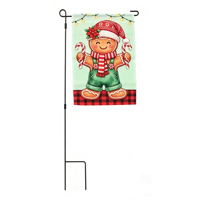 88cm Christmas Gingerbread Flag Garden Stake